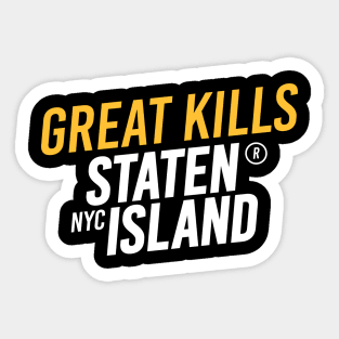 Great Kills - Staten Island, New York City - Modern Cursive Minimal Design Sticker